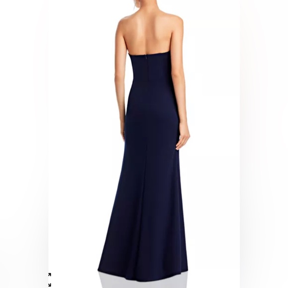 AQUA Strapless Gown in Navy from Bloomingdale’s - Picture 3 of 8